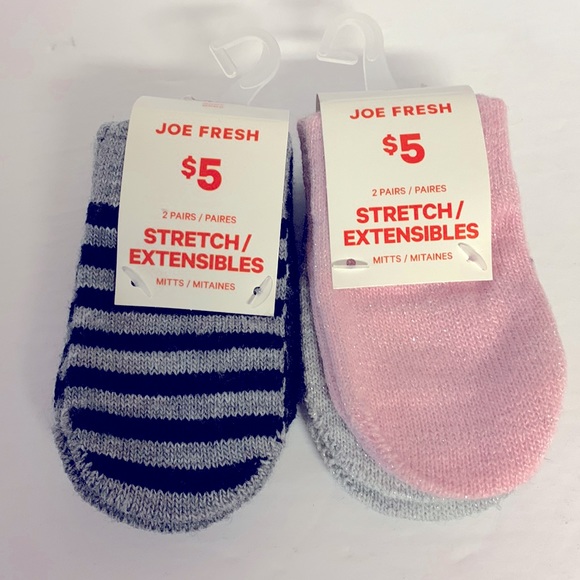 Joe Fresh Baby Mittens 4 pairs - Picture 1 of 3